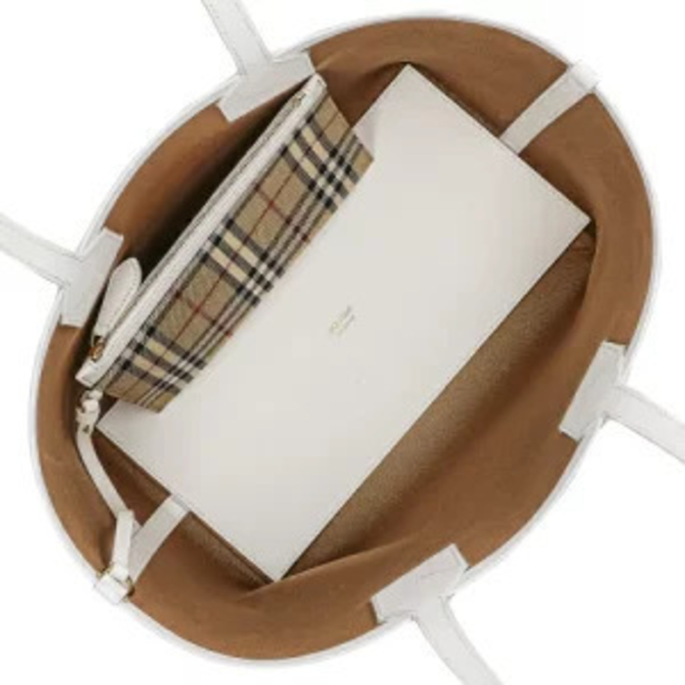 Burberry CHECK tote VITAGE WHITE bag beige White Tan